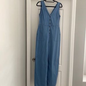 BCBGMAXAZRIA light denim jumpsuit